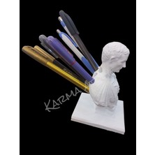 Mescolare Atelier Sezar Büstü Kalemlik 15 cm Figür Dekor Hediyelik Biblo