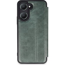 Hnrlishp Newface Vivo Y18 Kılıf Flip Cover - Koyu Yeşil