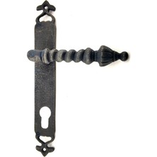 Esranın Dünyası Antika Tarz Dekoratif Pirinç Burma Oda Kapı Kolu - 247X35 Mm, Oksit RSTHD34-ESRDNS