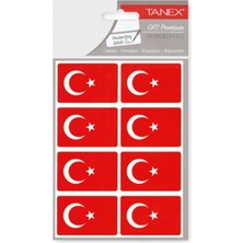 Tanex Bayrak Sticker 52X34MM 2li BYRK-102 Paketli - 3 Adet
