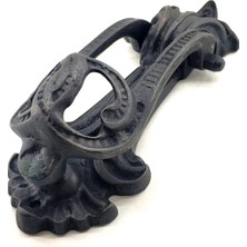 Esranın Dünyası Antika Tarz Dekoratif Pirinç Doğa Kapı Tokmağı, Taktak - 205X73 Mm, Oksit RSTHD34-ESRDNS