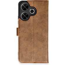 Hnrlishp Newface Xiaomi Redmi 13 4g Kılıf Tr S Plus Kapaklı Kılıf - Taba