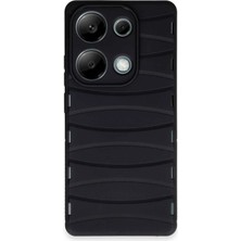 Hnrlishp Newface Xiaomi Redmi Note 13  4g Kılıf Bibercas Silikon Kapak - Siyah