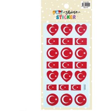 Tanex Bayrak Sticker Türk Bayrağı-4 Sticker - 3 Adet
