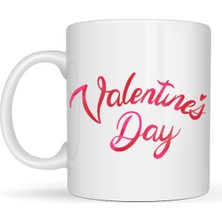 Maarketim Valentine’s Day Porselen Kupa Model 3 – Aşk Temalı Özel Tasarım Kahve & Çay Kupası , Sevgililer Günü Hediyesi