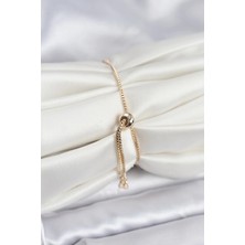 Esranın Dünyası Tegan Kuğu Model Zirkon Taşlı Gold Renk Asansörlü Su Yolu Bileklik TG27BB8246