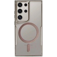 Hnrlishp Newface  Galaxy S24 Ultra Kılıf Boyi Magsafe Silikon Kapak - Titan Gri