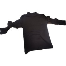 Uzun Kollu Boğazlı Çocuk Sweatshirt Body Siyah Unısex Tuhfetower