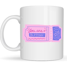 Maarketim You Are a Blessing Yazılı Porselen Kupa Model 32 – Anlamlı Hediye Kupası, Sevdiklerine Moral Veren Şık Kahve Kupası