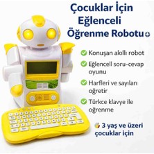 Eğitici Konuşan Robot Türkçe Klavyeli Göstergeli Soru Cevaplı