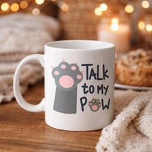 Maarketim Talk To My Paw – Sevimli Kedi Patili Porselen Kupa
