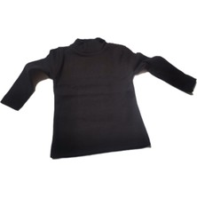 Uzun Kollu Boğazlı Bebek Sweatshirt Body Siyah Unısex Tuhfetower