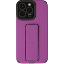 Hnrlishp Newface Iphone 13  Max Kılıf Mega Standlı Silikon - Mor