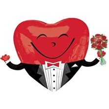 Party Express 26" Folyo Balon Heart Man Kalp