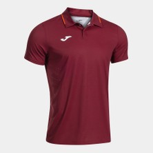 Joma Challenge Lob Marka Bordo Renkli Kısa Kollu Erkek Polo Tişörtü
