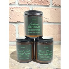 Asb Ambalaj Kokulu Mum Seti 3'lü | Amber, Sandal Wood, Bergamot Kokulu Kavanoz Mum 510 gr