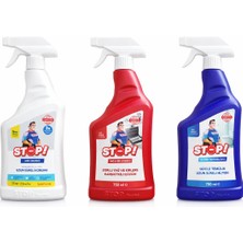 Stop Forte 3 Lü Temizlik Seti Leke Çıkarıcı Yağ Kir Wc Banyo Temizleyici