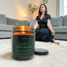 Asb Ambalaj Amber Kokulu Mum %100 Doğal Soya Mumu Amber Kavanoz Aromaterapi Mum - 170 gr