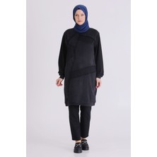 Perisa Tesettür Büyük Beden Ipek Kupra  Uzun Tunik