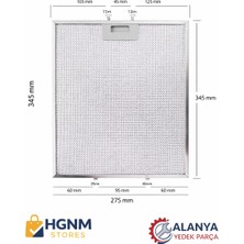 Hgnm E-Trading Teka 81460133 Davlumbaz Metal Yağ Filtresi (344x275 mm) – CMB1-60 / DBB60 Uyumlu