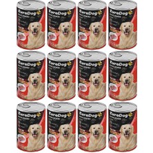 Eurodog Kuzu Parça Etli Yetişkin Köpek Konservesi 400GR x 12ADET
