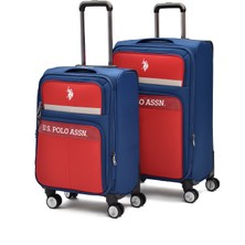 U.s. Polo Assn. 2’li Kumaş Valiz Seti (Kabin + Orta) – Körüklü Geniş Hacimli, 8 Tekerlek PLVLZ2605051