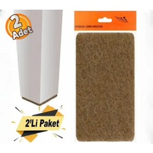 Yeni Özel Yapışkanlı Mobilya Sandalye Masa Altı Yapışkanlı Koruyucu Keçe 12X24 cm (2 Adet)
