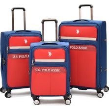 U.s. Polo Assn. 3’lü Kumaş Valiz Seti (Kabin + Orta + Büyük) – Körüklü Geniş Hacimli, Sessiz Tekerlekli PLVLZ2605051