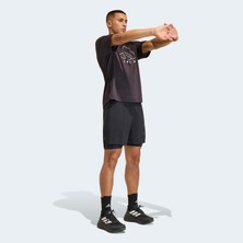 adidas Adi365 Running Essentials 2in1 Erkek Siyah Koşu Şortu.-