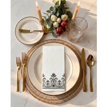 Nevas Aura Siyah Desenli Kağıt Peçete 50'li Paket