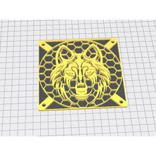 Akaslan Plastik 120MM Bilgisayar Fanı Dekoru Kurt Pla Baskı 01237 (Bu Ürün Sadece Plastik Parçadır - Almadan Önce Soru Sorabilirsiniz)