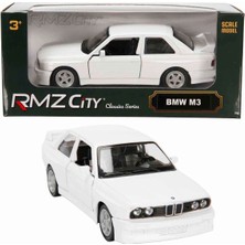 Oyuncak Vitrinim 1:32 Rmz City Alman Klasikleri Serisi Die Cast Çek Bırak Model Araba - Beyaz Bmw M3 Beyaz