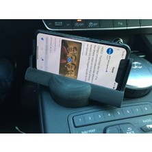 Akaslan Plastik Audi Bardaklık Üstü Telefon Tutma Braketi Abs Baskı 01368 (Bu Ürün Sadece Plastik Parçadır - Almadan Önce Soru Sorabilirsiniz)