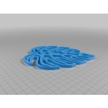 Akaslan Plastik Monstera Desenli Bardak Altlığı (Bu Ürün Sadece Plastik Parçadır - Almadan Önce Soru Sorabilirsiniz)