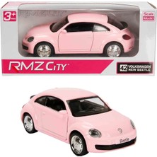 Oyuncak Vitrinim 1:32 Rmz City Pembe Serisi Die Cast Model Araba - Volkswagen New Beetle