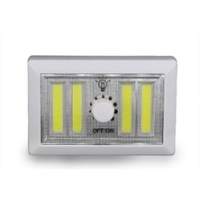Maarketim 4 Ledli Pilli Led Lamba Güç Ayarlı Led Portatif Lamba Led Işık - Mıknatıslı Yapışkanlı