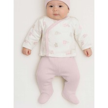 Neavita Bistyle Zıbın Takımı 3lü Love You Family Pudra - Ekru