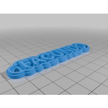 Akaslan Plastik 3D Baskı Facundo Isim Plakası (Bu Ürün Sadece Plastik Parçadır - Almadan Önce Soru Sorabilirsiniz)