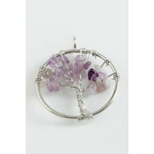 Zero Land Hnrlishp Ametist Kalp Doğaltaş Kolye Ucu - Mor