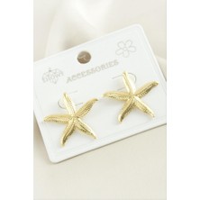 Zero Land Hnrlishp Deniz Yıldızı Metal Küpe - Gümüş Rengi