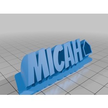 Akaslan Plastik Çizgili Isim Plakası – 3D Baskı Dekoratif Yazı (Bu Ürün Sadece Plastik Parçadır - Almadan Önce Soru Sorabilirsiniz)