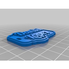 Akaslan Plastik Çok Satırlı Etiket / Anahtarlık – 3D Baskı Hediyelik Ürün (Bu Ürün Sadece Plastik Parçadır - Almadan Önce Soru Sorabilirsiniz)