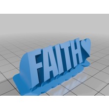 Akaslan Plastik Faith Thin2 Line Isim Plakası Yazısı 3D Baskı (Bu Ürün Sadece Plastik Parçadır - Almadan Önce Soru Sorabilirsiniz)
