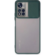 Hnrlishp Newface Xiaomi Redmi Note 11T Kılıf Palm Buzlu Kamera Sürgülü Silikon - Yeşil
