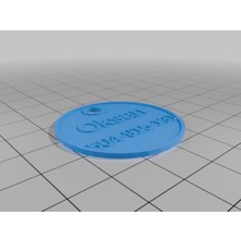 Akaslan Plastik Yuvarlak Köpek Künyesi 4 Oksan (Bu Ürün Sadece Plastik Parçadır - Almadan Önce Soru Sorabilirsiniz)