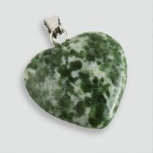 Zero Land Hnrlishp Akik Kalpli Doğaltaş Kolye Ucu - Yeşil