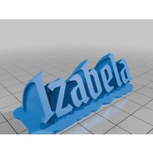 Akaslan Plastik My Customized Sweeping 2 Line Isimlik Plaka Yazısı 3D Baskı (Bu Ürün Sadece Plastik Parçadır - Almadan Önce Soru Sorabilirsiniz)