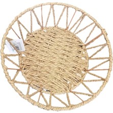 Esranın Dünyası Doğal Örgü Yuvarlak Sepet