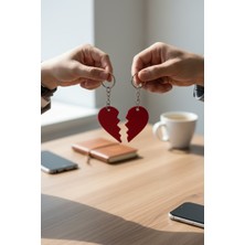 Pazarois Kalp Ritmi Figürlü Çift Anahtarlık