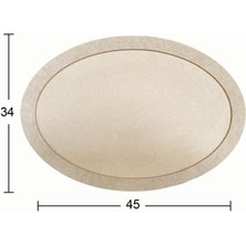 Ehobici Ahşap Oval Pano 45X34CM PA272